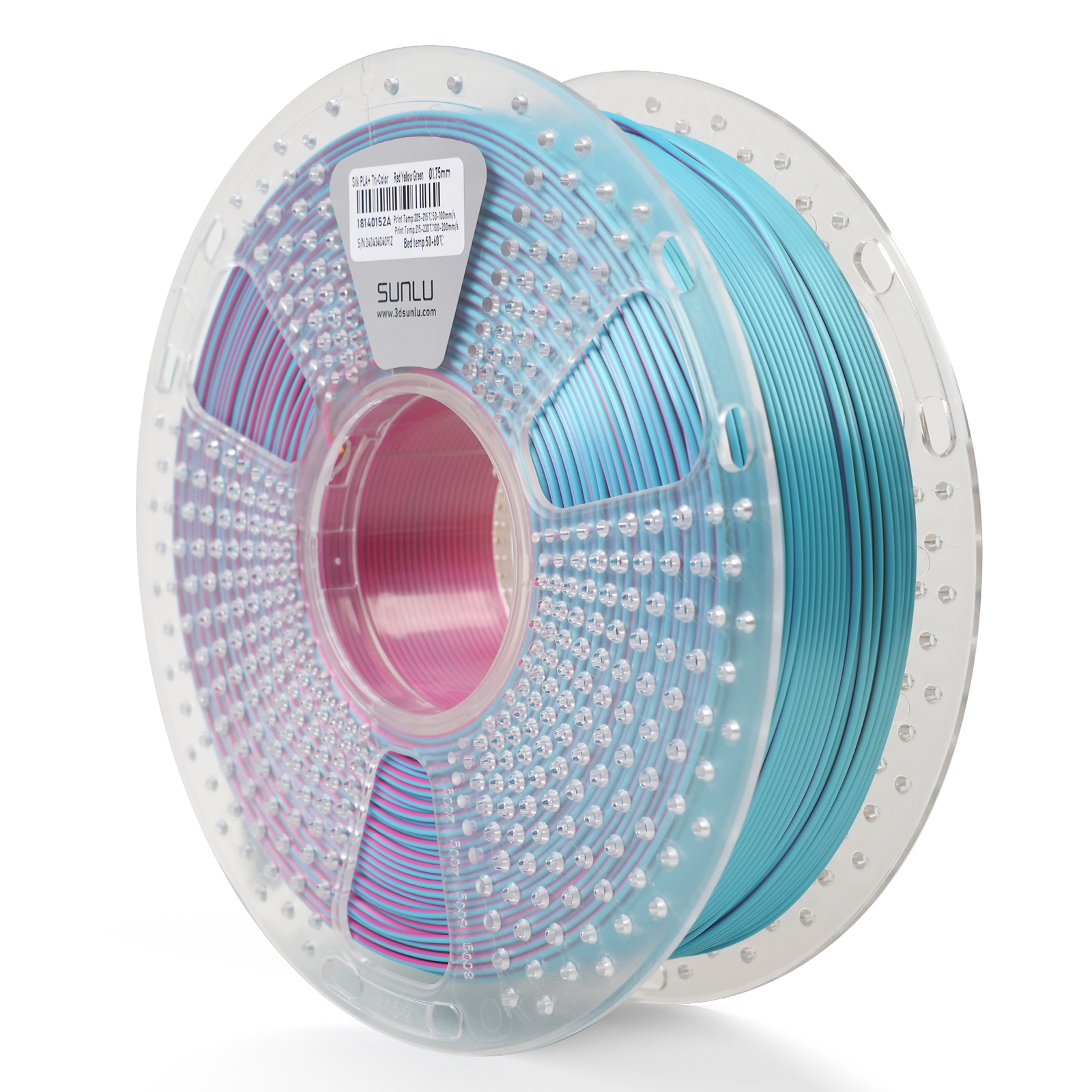 PLA+ Tri Color Red Yellow Green SUNLU - obrazek 3