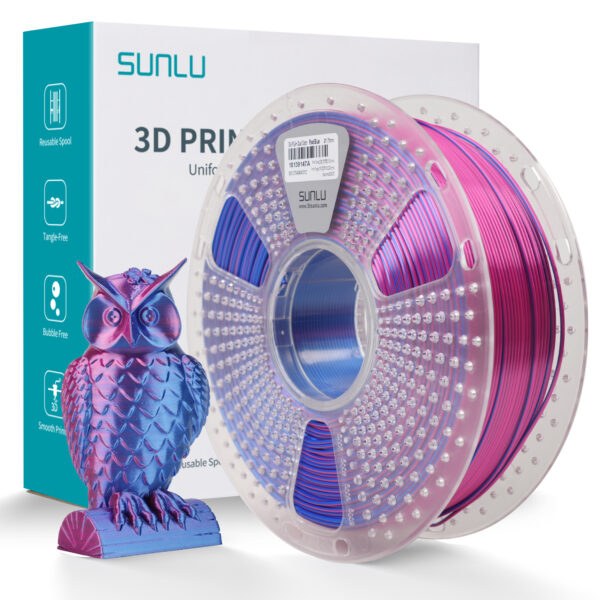 Silk PLA+ Dual Color Red Blue SUNLU