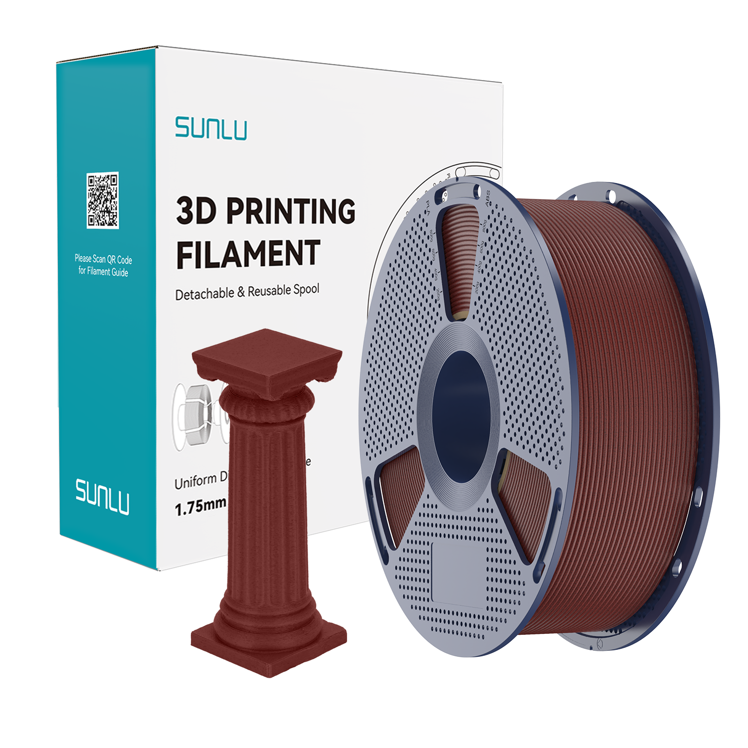 HS PLA Marble Brick Red SUNLU