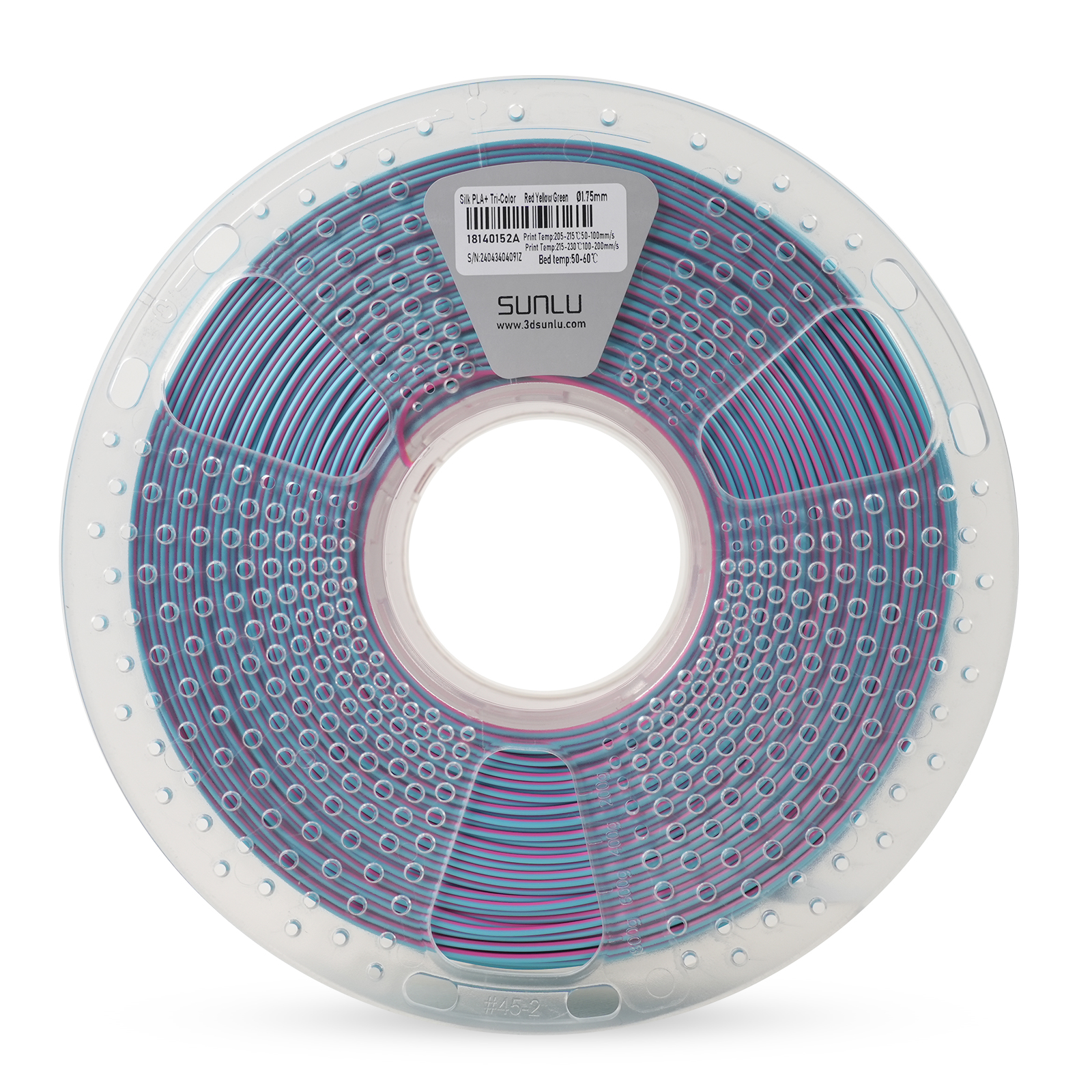 PLA+ Tri Color Red Yellow Green SUNLU - obrazek 2
