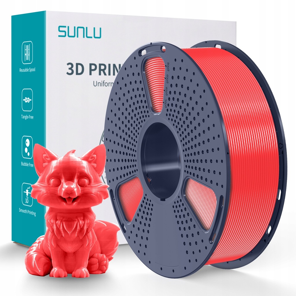 PETG Cherry Red SUNLU - obrazek 6